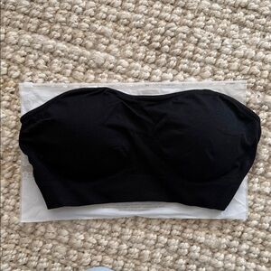 Soft Black Bandeau with clear straps